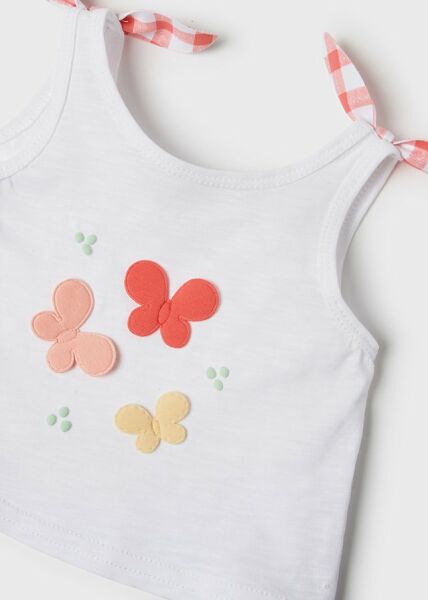 3'lü Kız Bebek Mayo-Şapka-Bluz Set