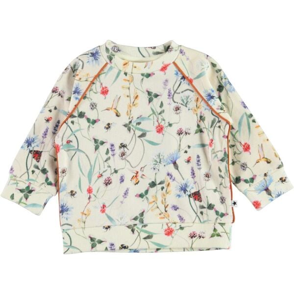 Çiçek Desenli Kız Çocuk Sweatshirt