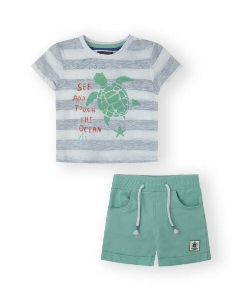 Canada House 2li Erkek Bebek T-shirt Şort Set