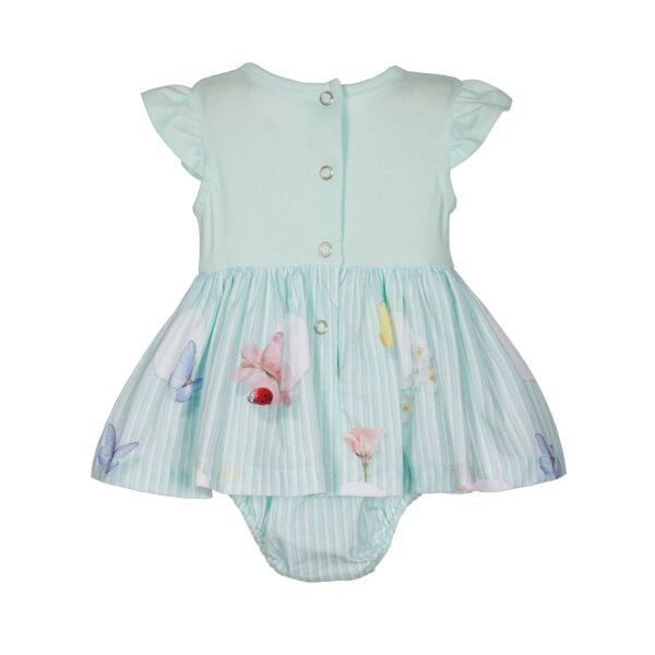 Çiçekli Kelebekli Kız Bebek Elbise Body
