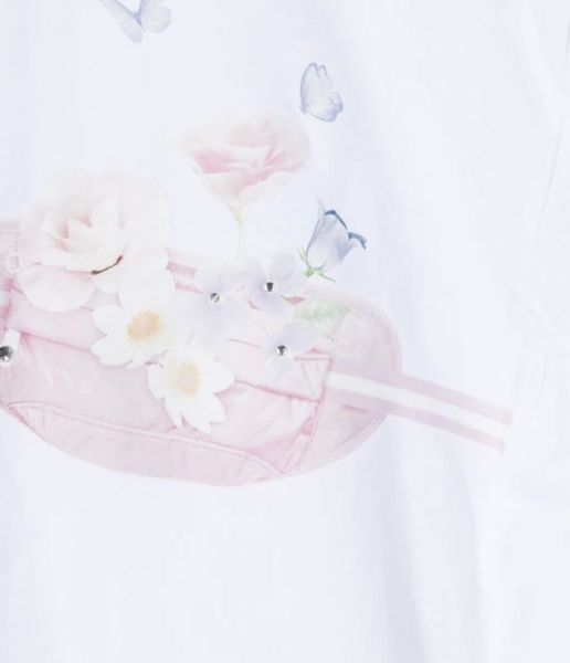 Bel Çantalı Ayaklı Kız Bebek Tulum