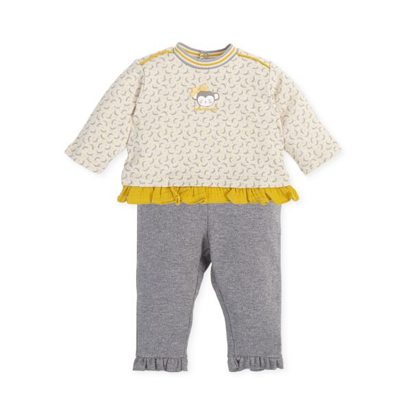 Tutto Piccolo Muz Desenli 2li Bluz Pantolon Set