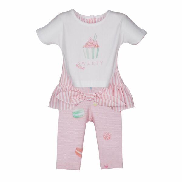 Önden bağlamalı 2li Bluz Tayt Set