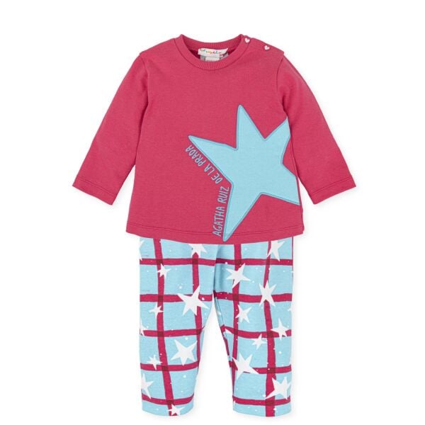 Agatha Ruiz de la Prada Yıldızlı Kız Bebek Bluz Pantolon Set
