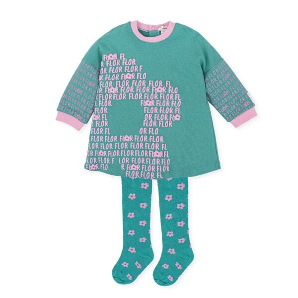 Agatha Ruiz de la Prada Çiçekli 2li Elbise - Çorap Set