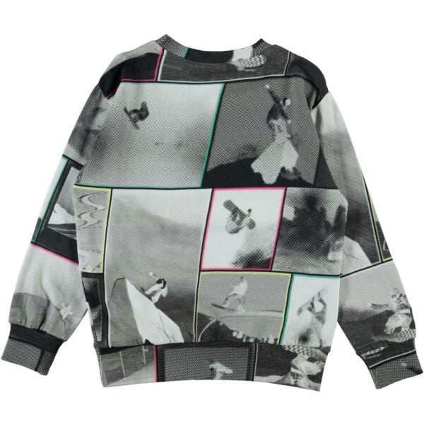 Snowboard Temalı Erkek Çocuk Sweatshirt