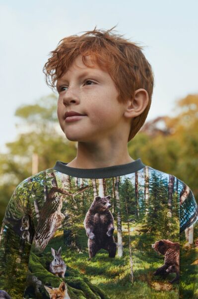 Orman Temalı Erkek Çocuk Sweatshirt