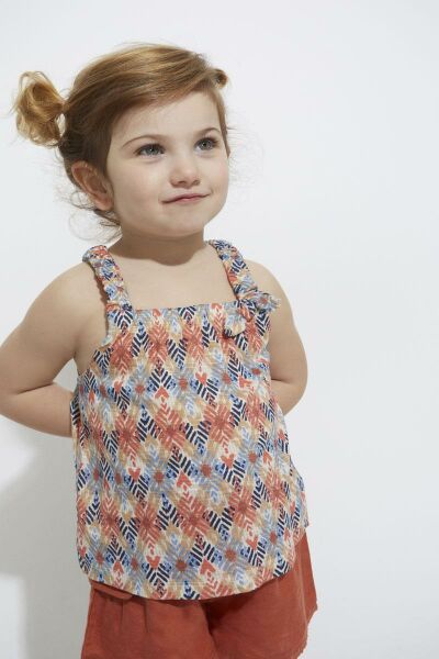 Canada House Askılı Kız Bebek Bluz