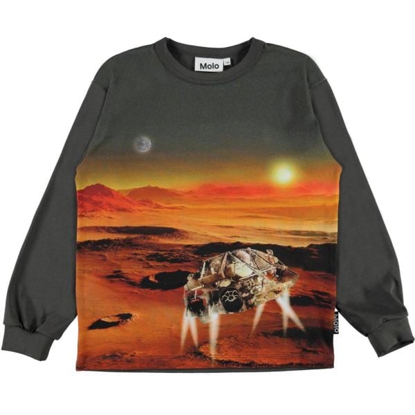 Mars Temalı Erkek Çocuk Uzun Kollu T-shirt