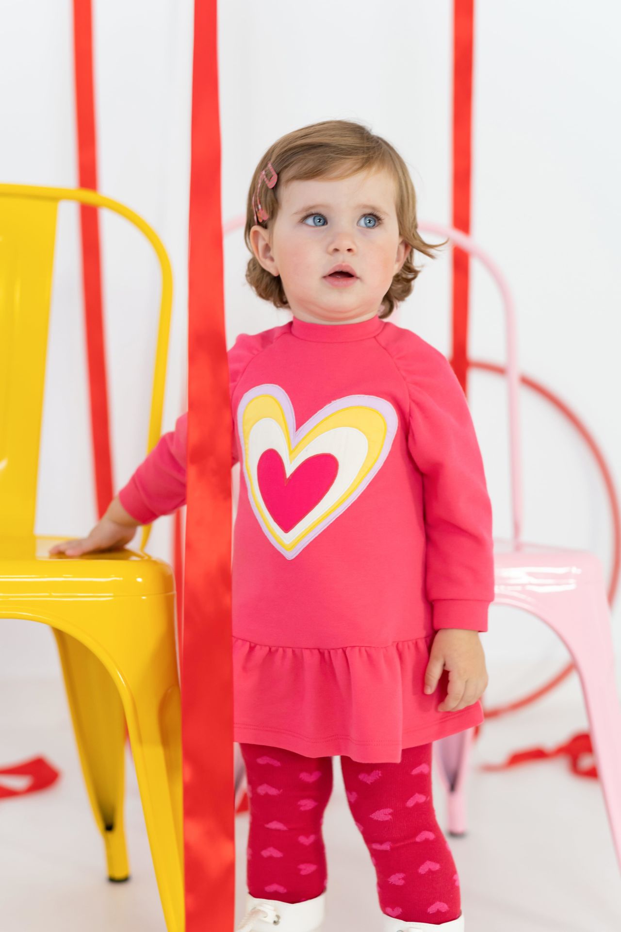 Agatha Ruiz de la Prada Kalp Aplikeli Elbise - Çorap Set