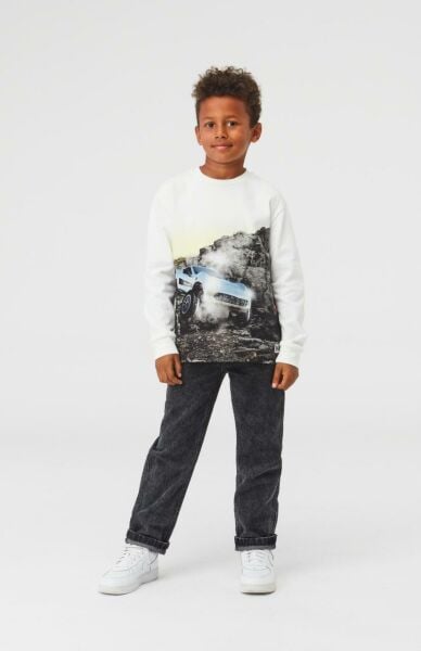 Araba Temalı Erkek Çocuk Uzun Kollu T-shirt