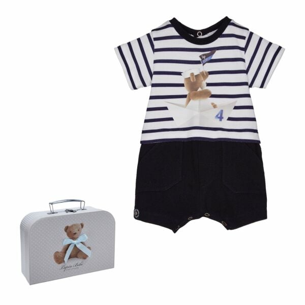 Yelken Ayıcık Temalı Erkek Bebek Tulum