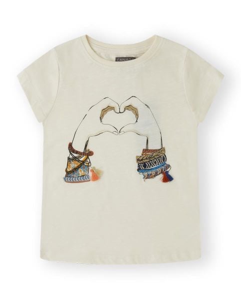 Canada House Püskül Detaylı Kız Çocuk T-shirt