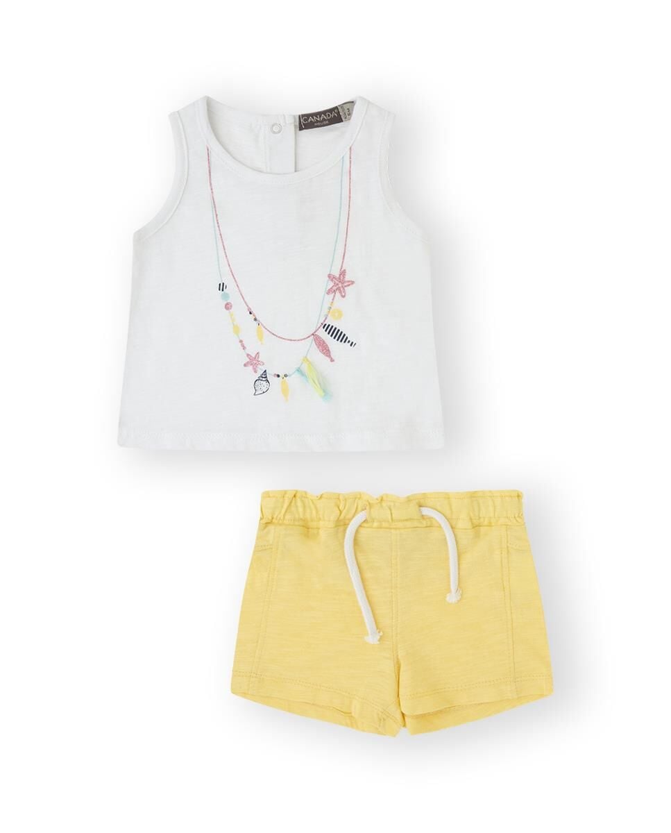 Canada House 2li Kız Bebek T-shİrt Şort Set