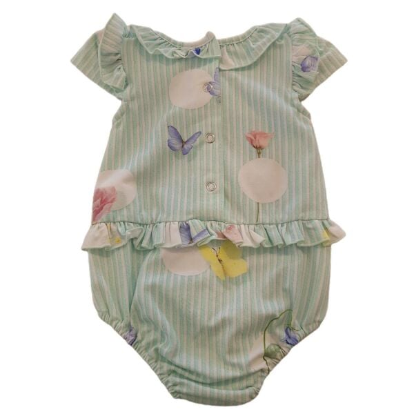 Fiyonklu Fırfırlı Kız Bebek Body