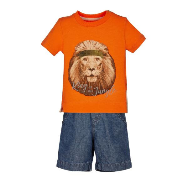 Aslan Temalı 2li Erkek Çocuk T-shirt Şort Set