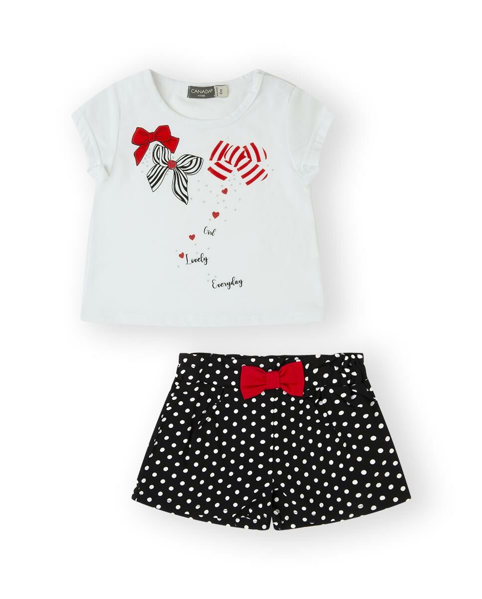 Canada House 2li Kız Bebek T-shİrt Şort Set