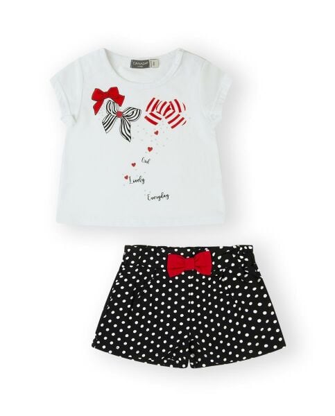 Canada House 2li Kız Bebek T-shİrt Şort Set
