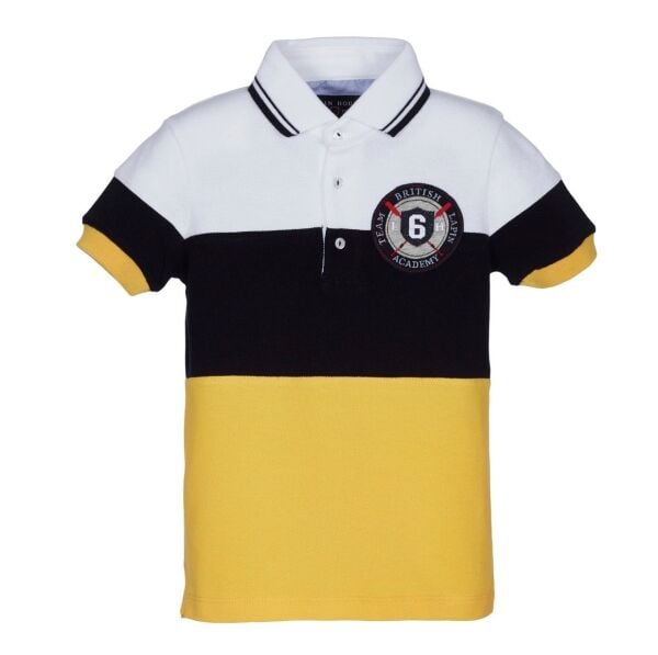 Arma Detaylı Şeritli Polo Yaka T-shirt