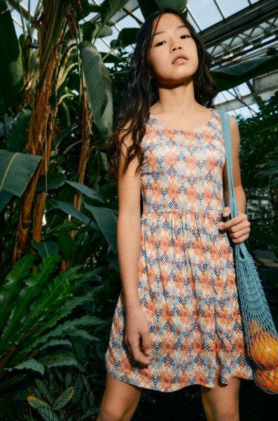 Canada House Etnik Desenli Kız Çocuk Elbise