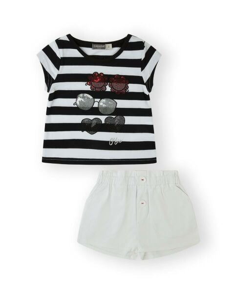 Canada House 2li Kız Bebek T-shİrt Şort Set