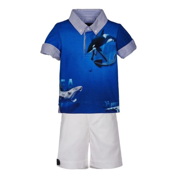 Balinalı 2li Erkek Çocuk T-shirt Şort Set