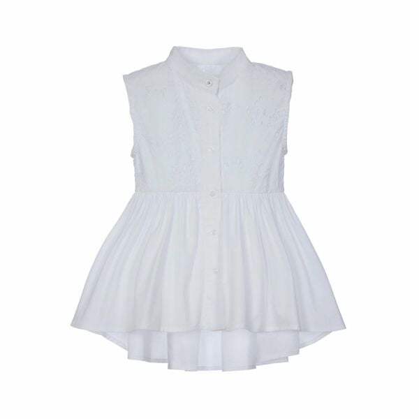 Dantel İşlemeli Kız Çocuk Gömlek