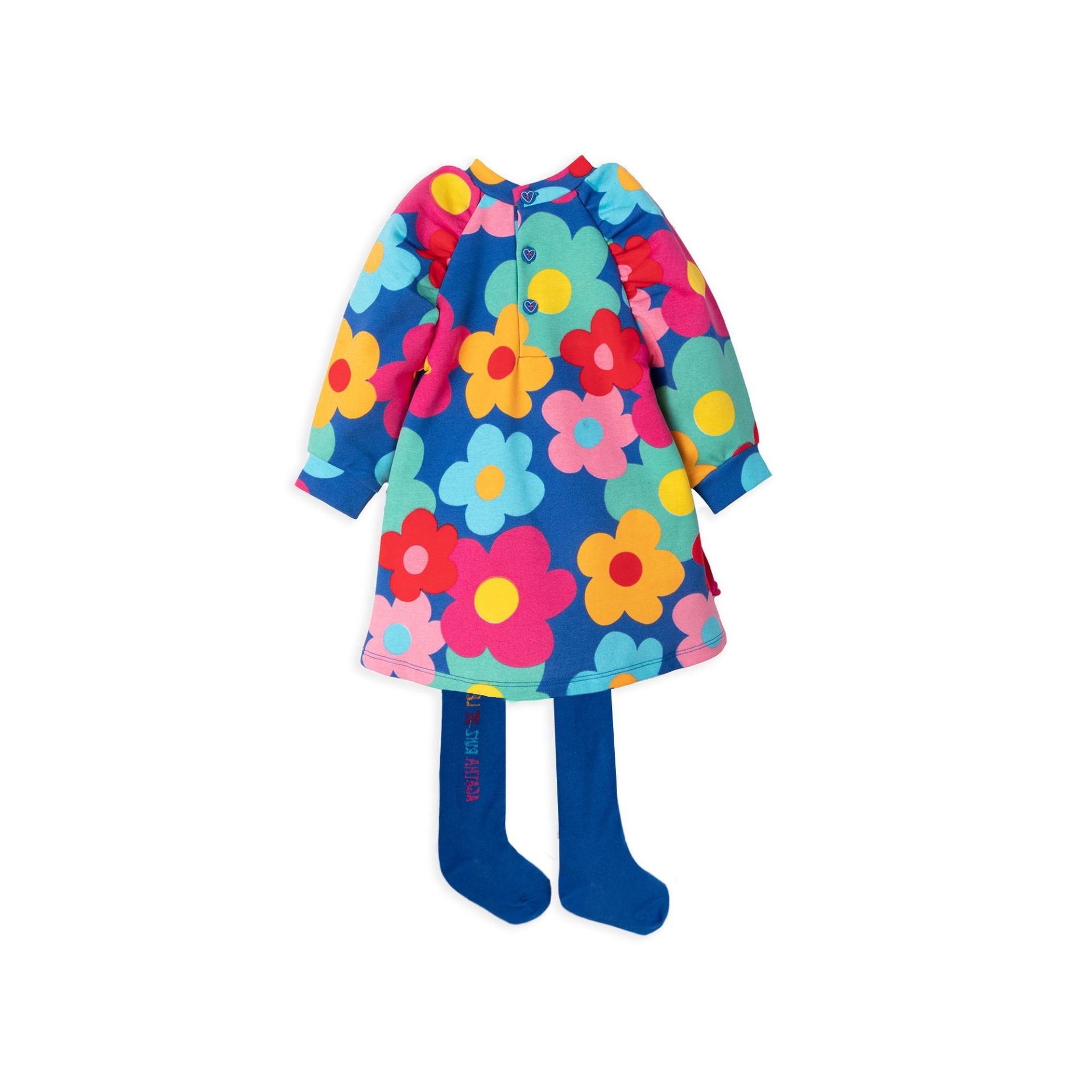 Agatha Ruiz de la Prada Renkli Çiçekli 2li Elbise - Çorap Set