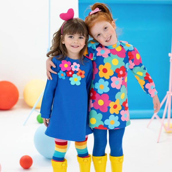 Agatha Ruiz de la Prada Renkli Çiçekli 2li Elbise - Çorap Set