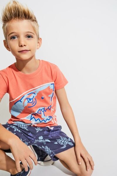 Canada House Köpekbalığı Baskılı Erkek Çocuk T-shirt