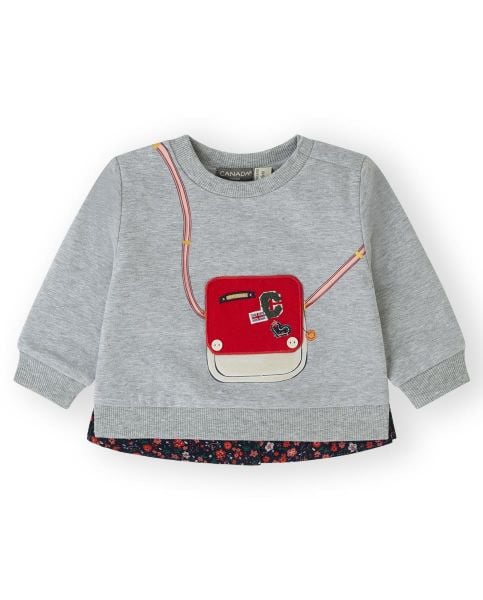 Canada House Çanta Aplikeli Kız Bebek Sweatshirt