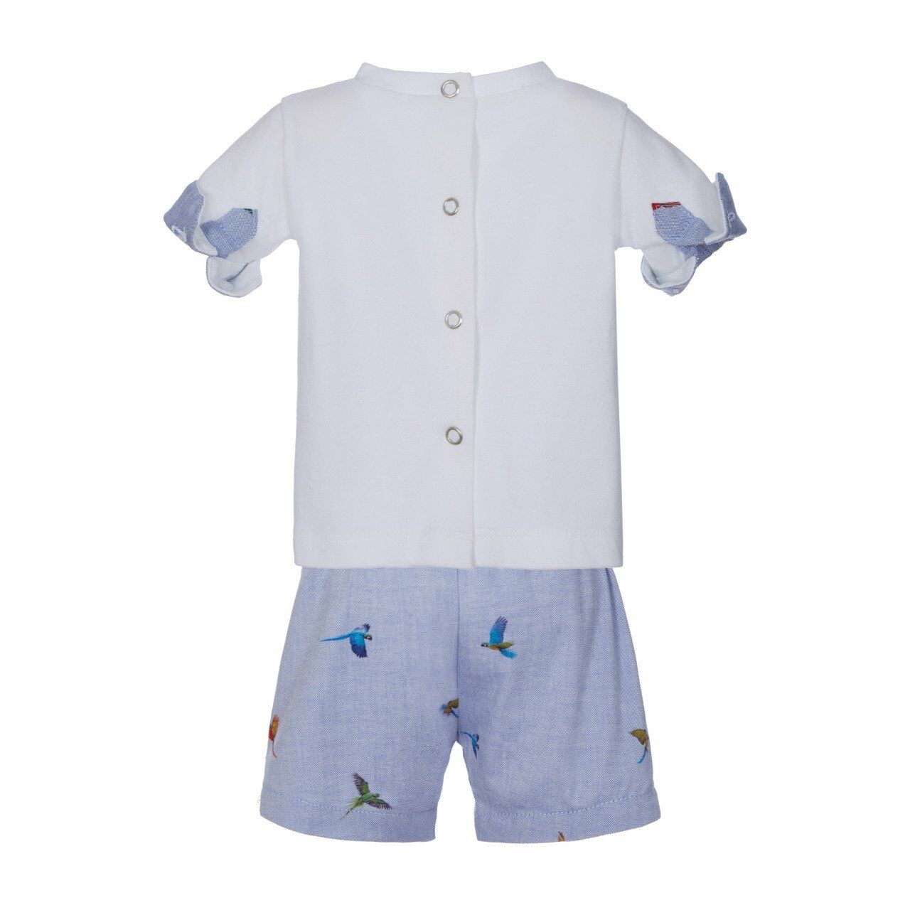 Papağanlı 2li Erkek Bebek T-shirt Şort Set