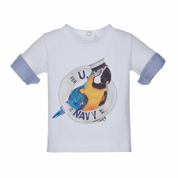 Papağanlı 2li Erkek Bebek T-shirt Şort Set