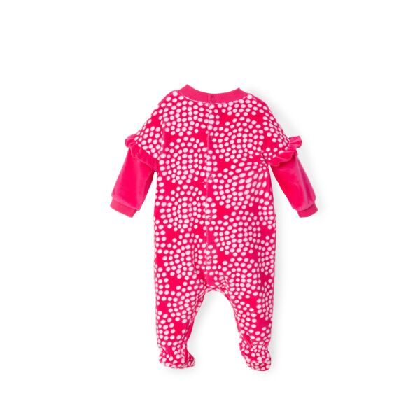 Agatha Ruiz de la Prada Pembe Kadife Kız Bebek Tulum