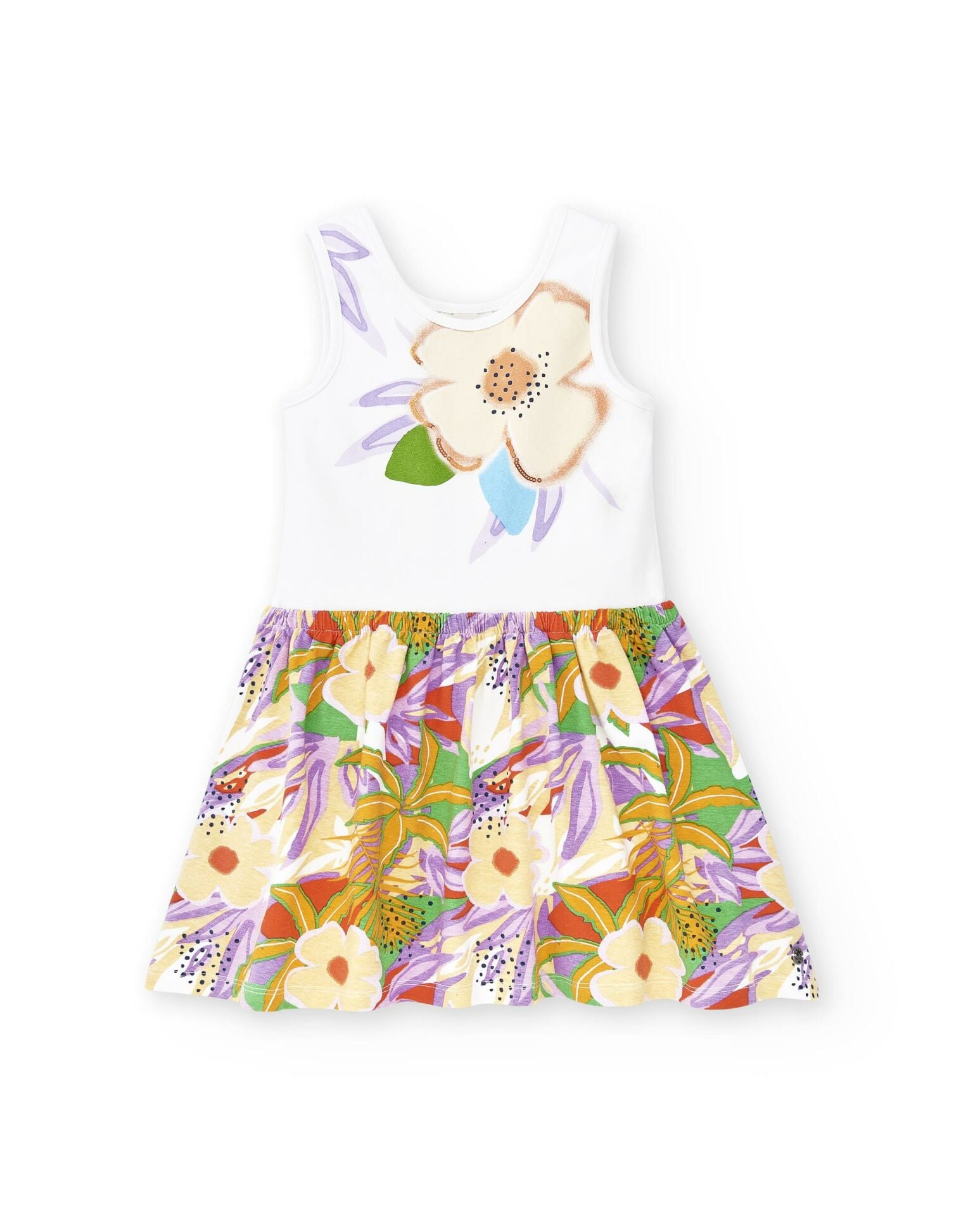 Tuc Tuc Renkli Çiçek Desenli Elbise