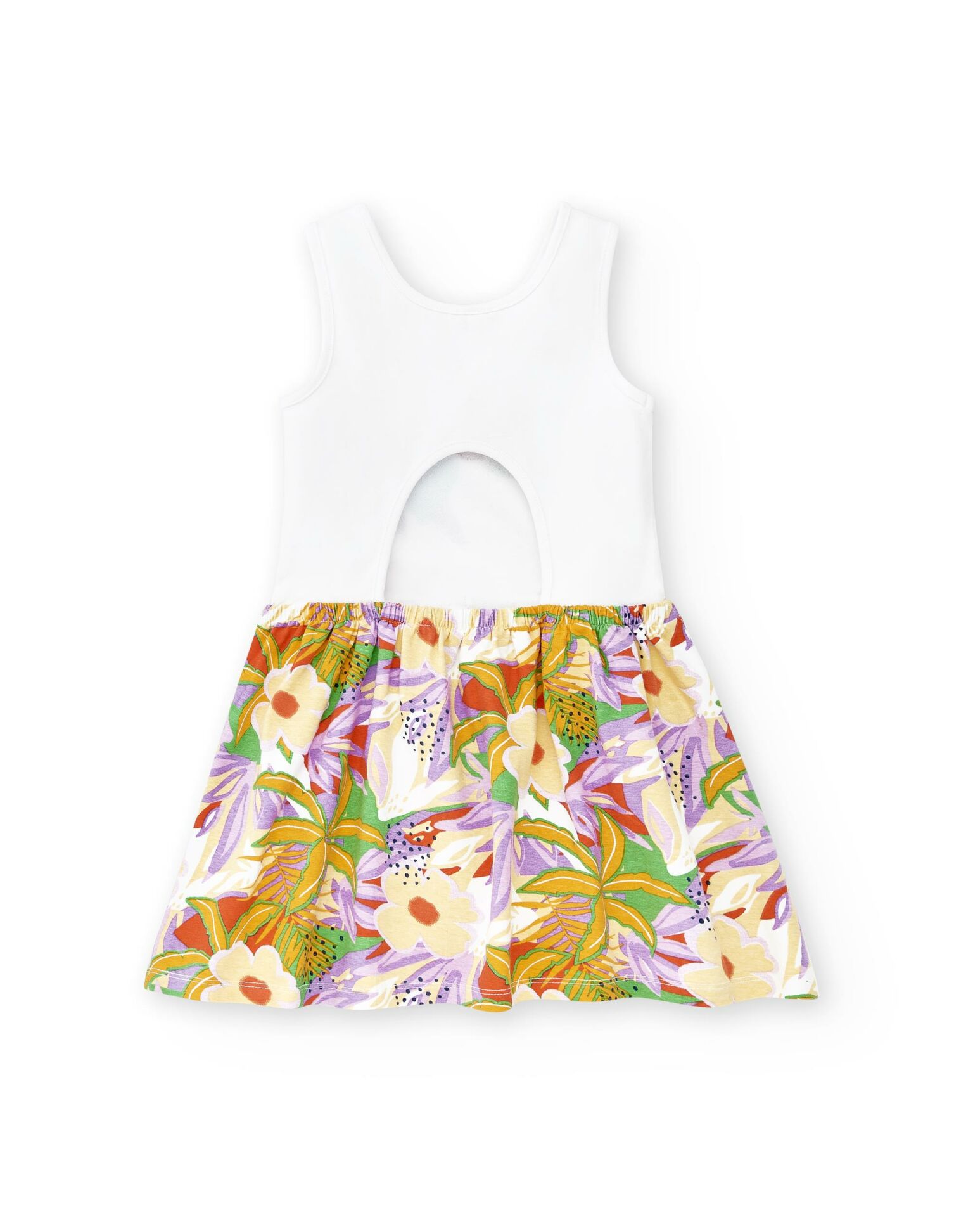 Tuc Tuc Renkli Çiçek Desenli Elbise