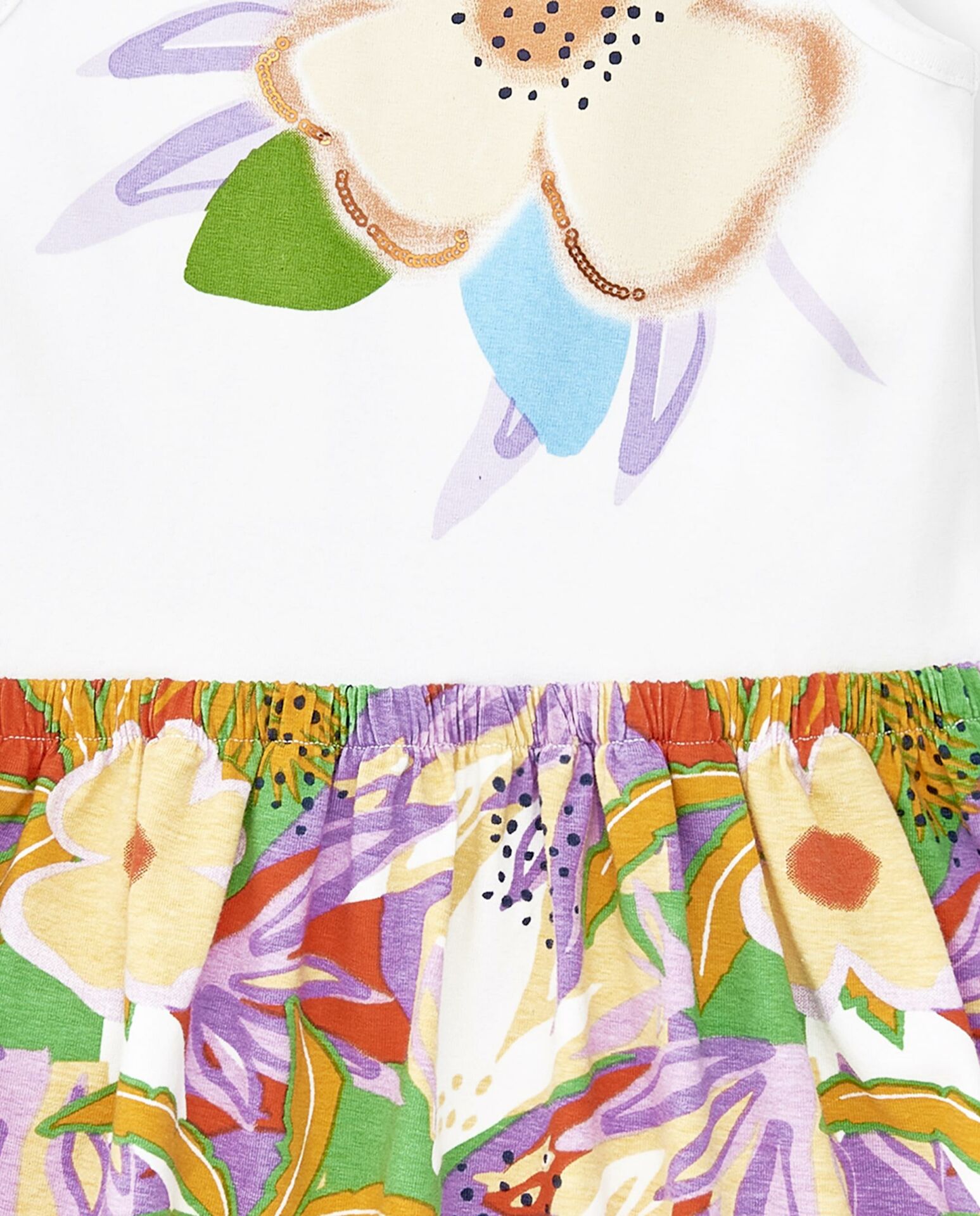 Tuc Tuc Renkli Çiçek Desenli Elbise