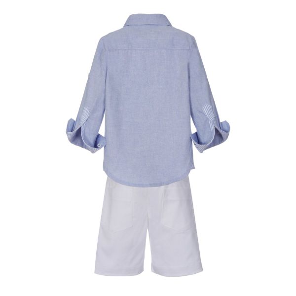 Denizci Temalı 2li Erkek Çocuk Gömlek Şort Set